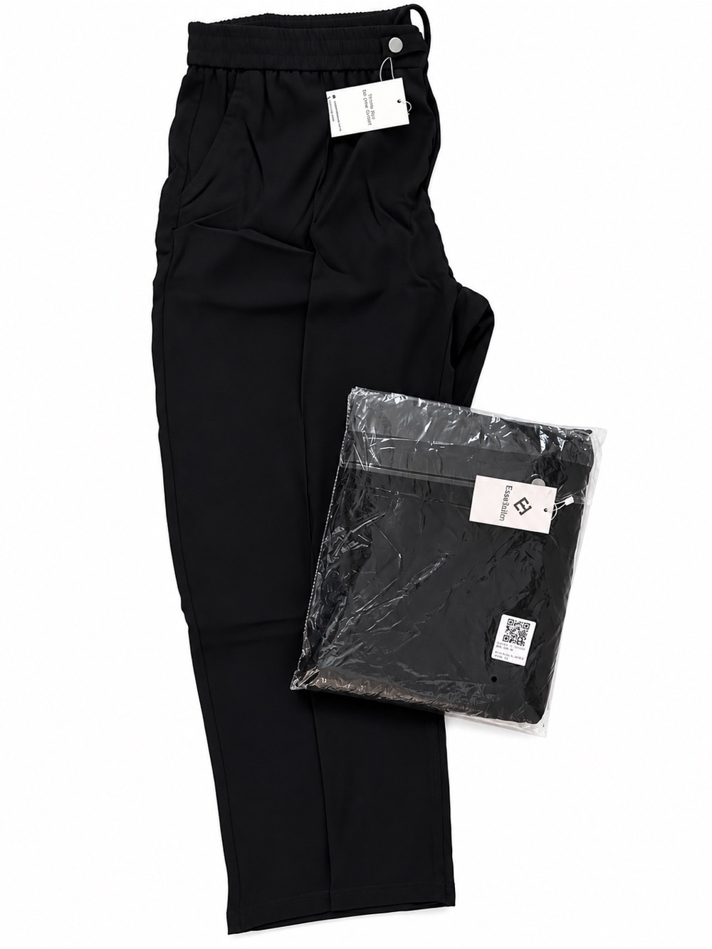 Men's Black Dress Comfort Pants — Sleek Everyday Tailored Fit